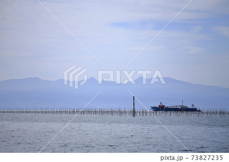 大牟田市　三池港　工事船、 73827235