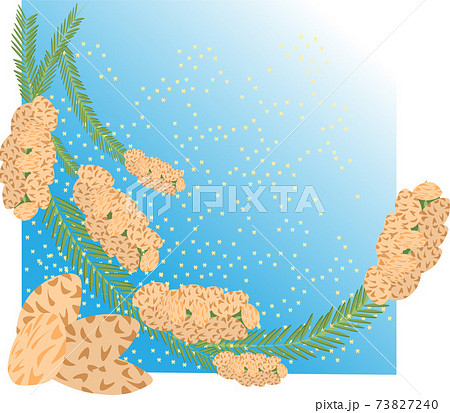スギ花粉 飛散 イラストのイラスト素材