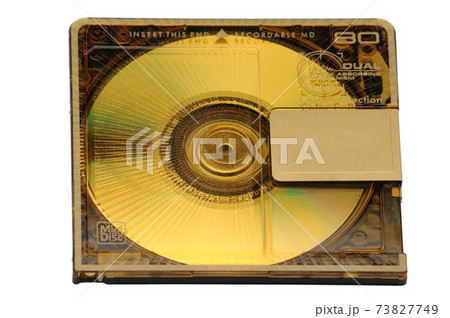 Mini Disc for recording and listening to sound on an isolated background. 73827749