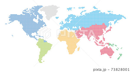 角丸正方形のドットでできた国際サッカー連盟の地図 大西洋中心 文字なし 角丸正方形のドットでできた国際サッカー連盟の地図 大西洋中心 文字なし 73828001