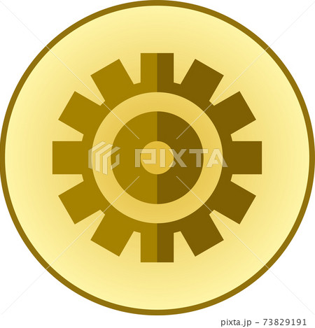 シンプルな歯車 設定アイコンのイラスト素材