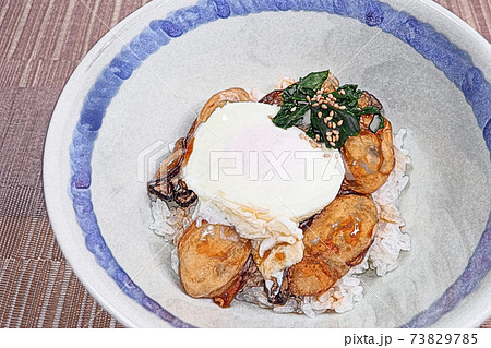 家庭的で素朴な自家製の「牡蠣ごはん」色鉛筆画風 家庭的で素朴な自家製の「牡蠣ごはん」色鉛筆画風 73829785