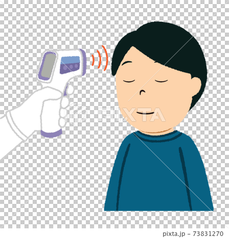 検温するイラスト 検温するイラスト 73831270