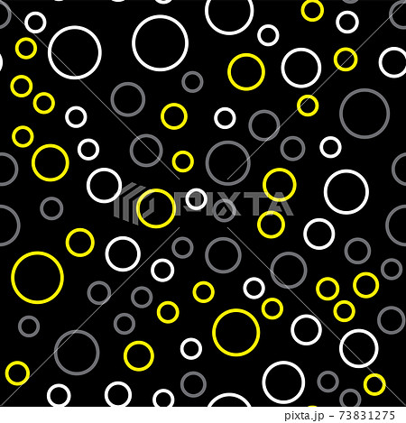 Yellow circles seamless pattern, great design for any purpose. Vector illustration Abstract graphic design fabric, packaging, paper. Abstract geometric shape 73831275
