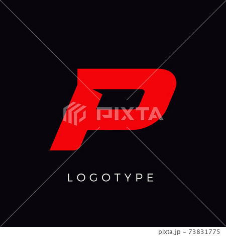 Speed letter P. Red race monogram logo. Italic bold racing style vector latin character. Letter for branding. Typeset design. Speed letter P. Red race monogram logo. Italic bold racing style vector latin character. Letter for branding. Typeset design. 73831775