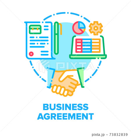 Business Agreement Signing Vector Concept Color Business Agreement Signing Vector Concept Color 73832839