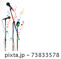 Colorful music notes background, abstract sign and symbol 73833578