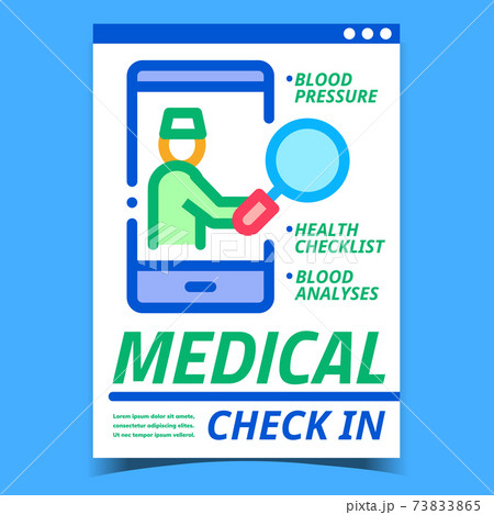 Medical Check In Creative Promotion Banner Vector Medical Check In Creative Promotion Banner Vector 73833865