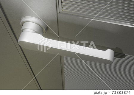 ドアノブ(レバー式アルミドア/3DCG) ドアノブ(レバー式アルミドア/3DCG) 73833874