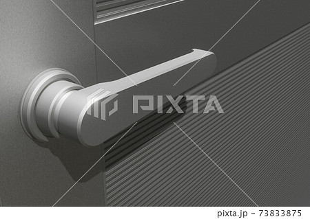 ドアノブ(レバー式アルミドア/3DCG) 73833875