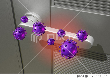 衛生喚起イメージ(アルミドア/3DCG) 73834027