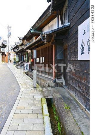 中津川宿　枡形　下町　町並み　中山道　中津川市 73834202