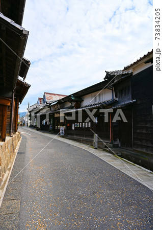 中津川宿　枡形　下町　町並み　中山道　中津川市 73834205