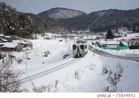 雪の遠野　銀河ドリームライン釜石線 73834952