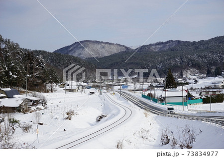 雪の遠野　銀河ドリームライン釜石線 73834977