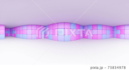 360 degree panorama view of abstract white violet and pink modern empty room 3d render illustration 360 degree panorama view of abstract white violet and pink modern empty room 3d render illustration 73834978