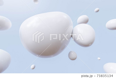 white bubbles in front of soft blue background with reflections 3d render illustration white bubbles in front of soft blue background with reflections 3d render illustration 73835134