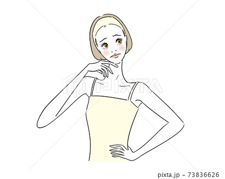 困っている健康的な女性 73836626