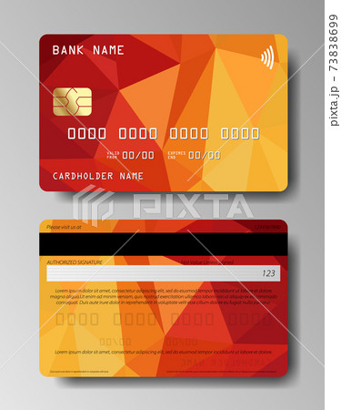 Plastic bank card. Vector 73838699