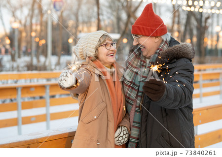 Couple celebrating Christmas 73840261