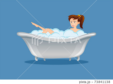cartoon of people is in bathtub cartoon of people is in bathtub 73841138