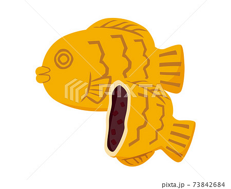 たい焼きのベクターイラスト　和菓子 73842684