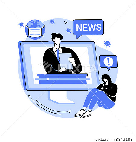 Limit your news intake abstract concept vector illustration. 73843188