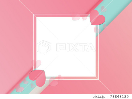Valentine's day concept background, Vector illustration, paper hearts Cute love sale banner or greeting card 73843189