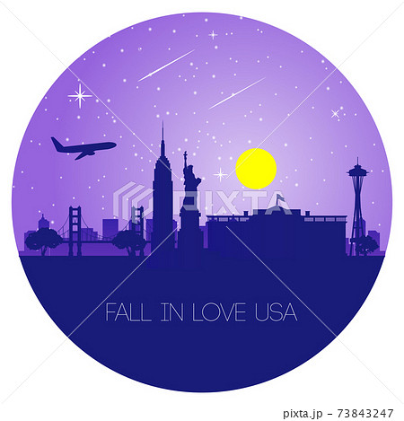 famous landmark of usa,silhouette design famous landmark of usa,silhouette design 73843247