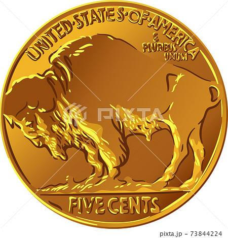 Vector American Buffalo gold coin 73844224