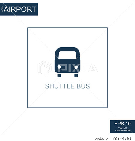 Abstract Icon Bus Stop On Airport Theme Vectorのイラスト素材