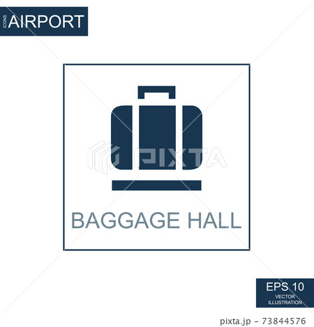 Abstract icon luggage on the theme of airport - Vector 73844576