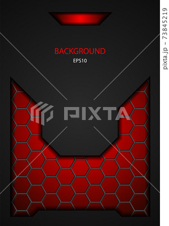 Dark silver and red tech arrows design 73845219