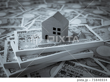 札束と不動産　住宅の相続　不動産で資産運用 73846934