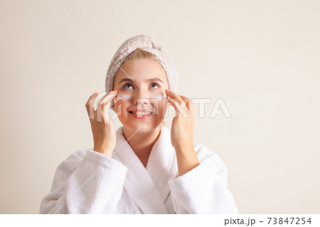 Dreaming while daily beauty routine at home 73847254