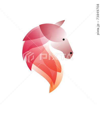 Vector horse in gradient style. Digital art Vector horse in gradient style. Digital art 73849708