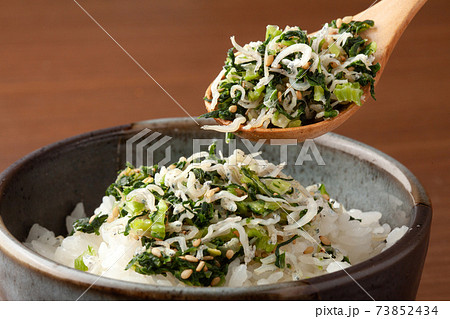 野沢菜ちりめんじゃこご飯 73852434