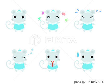 ファンシーネズミアイコンのイラスト素材