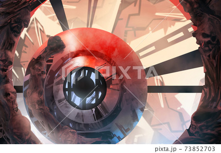 Infernal futuristic background. Infernal futuristic background. 73852703