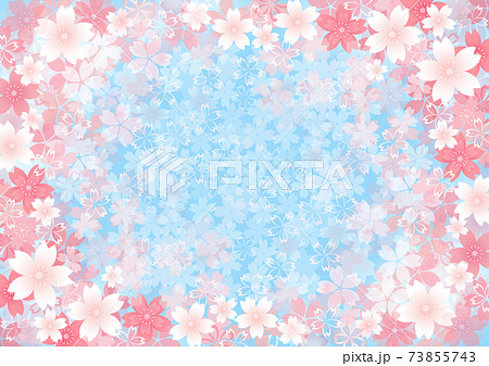 桜のフレーム背景素材 73855743