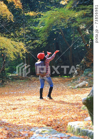 秋 公園 恋人 73856981