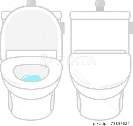 フタ付きの様式便座 トイレのイラスト素材