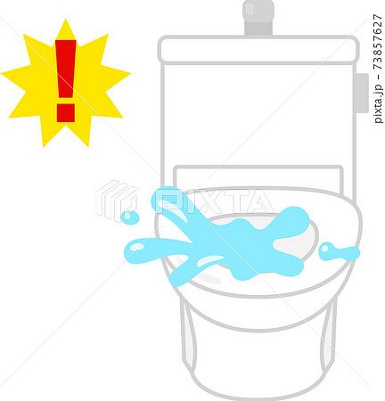 水が溢れ出している便器、トイレの排水トラブル 水が溢れ出している便器、トイレの排水トラブル 73857627