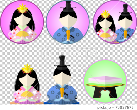 Simple Hinamatsuri icon set Simple Hinamatsuri icon set 73857675