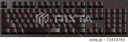 カッコいいハイセンスな黒いゲーミングキーボード 73858760