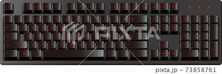 カッコいいハイセンスな黒いゲーミングキーボード 73858761