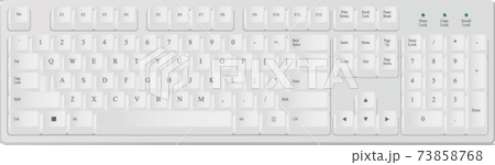Fashionable and cute white gaming keyboard Fashionable and cute white gaming keyboard 73858768