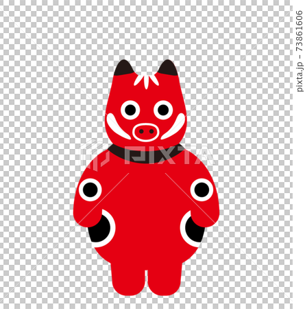 赤べこのイラスト素材 [73861606] - PIXTA