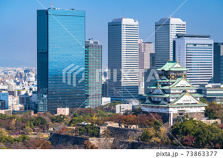 《大阪府》大阪城・都市風景 73863377