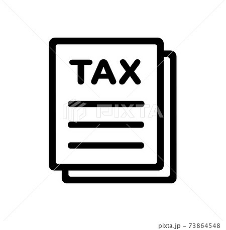 確定申告・青色申告・納税　ベクターアイコンイラスト 73864548